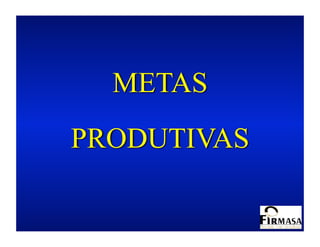 METAS
PRODUTIVAS
 