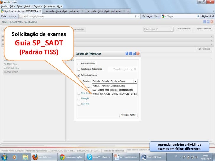 Solicitacao de exames