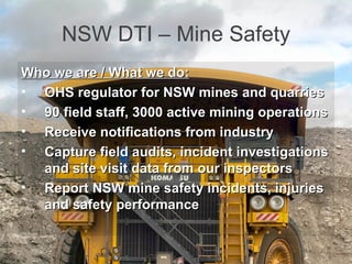 Resource & Energy (Mine Safety) - Francis Young