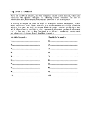 23. Strategic Planning Outline