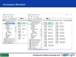 Aerodynamic Analysis and Design Lab.
Aerospace Blockset
26
 