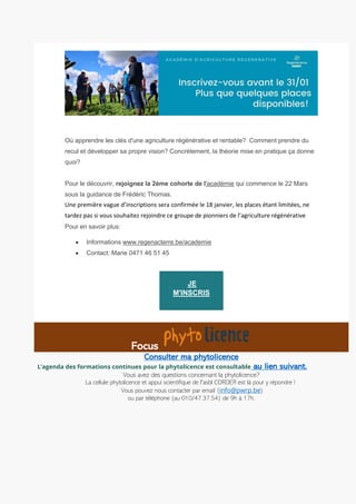 Newsletter SPW Agriculture en province de Liège du 29-01-23