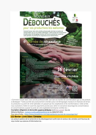 « Comment innover dans votre activité professionnelle, tant dans la manière de commercialiser que sur les produits
à dével...
