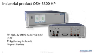 Industrial optically pumped cesium beam clock | PDF