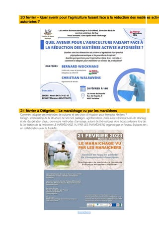Newsletter SPW Agriculture en province du Luxembourg du 13-02-23