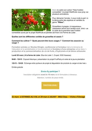 Newsletter SPW Agriculture en province du Luxembourg du 14-03-23