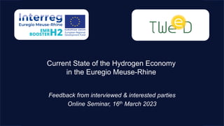 EMR H2 Booster study, the current state of the H2 economy - 16 March 2023