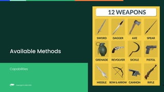 Copyright © SUSE 2023
Copyright © SUSE 2022
Capabilities
Available Methods
12
 