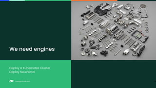 Copyright © SUSE 2023
Copyright © SUSE 2022
Deploy a Kubernetes Cluster
Deploy NeuVector
We need engines
29
 