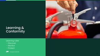 Copyright © SUSE 2023
Copyright © SUSE 2021
Learning rules
- Discover
- Monitor
- Protect
Learning &
Conformity
62
 