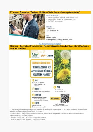 Newsletter SPW Agriculture en province de Liège du 21-03-23