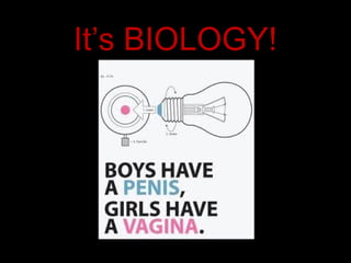 It’s BIOLOGY!
 