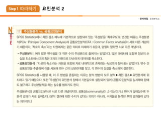  준비파일 : 요인분석.xls
요인분석 2
 