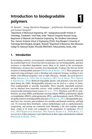 Biodegradable Polymers Blends And Composites Sanjay Mavinkere Rangappa ...