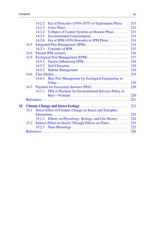 Phase 213 Insect Ecology Concepts To Management K V Hari Prasad | PDF