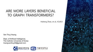 Van Thuy Hoang
Dept. of Artificial Intelligence,
The Catholic University of Korea
hoangvanthuy90@gmail.com
Haiteng Zhao, et al.; ICLR23
 