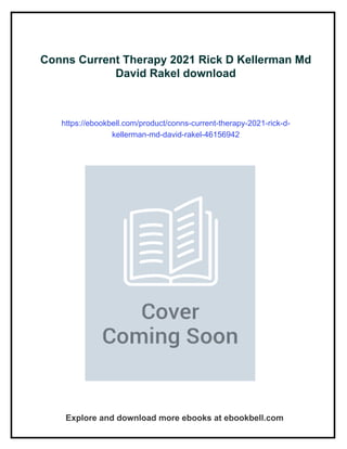 Conns Current Therapy 2021 Rick D Kellerman Md David Rakel | PDF
