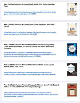 Aws Certified Solutions Architect Study Guide Associate Saac03 Exam 4th ...