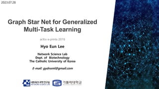 Hyo Eun Lee
Network Science Lab
Dept. of Biotechnology
The Catholic University of Korea
E-mail: gydnsml@gmail.com
2023.07....