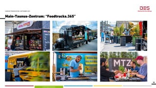 SHOPPING CENTERS
Main-Taunus-Zentrum: “Foodtrucks.365”
COMPANY PRESENTATION | SEPTEMBER 2023
10
 