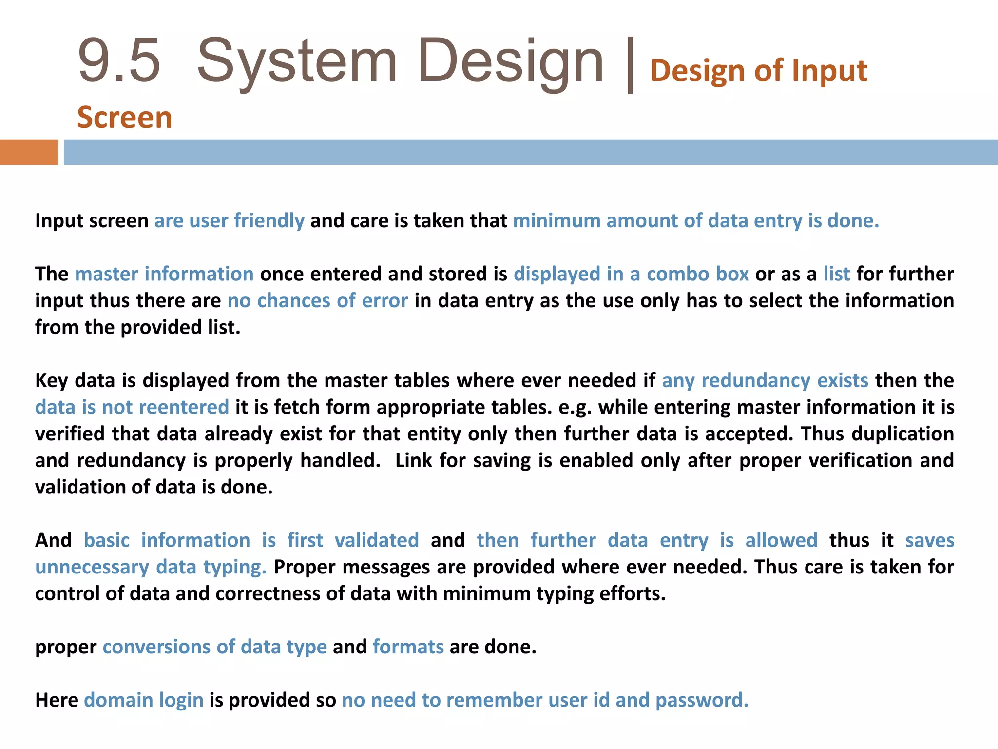 9.2  System Design | Data Dictionary