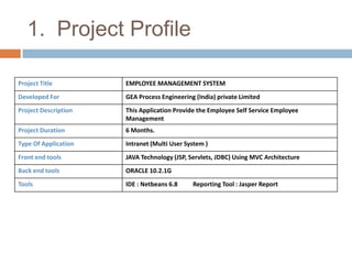 1.  Project Profile 