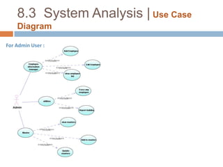8.1  System Analysis | Feasibility StudyTechnicalFeasibility: The minimum requirement to implement the system is Pentium-IV processor with 512 MB RAM, Any Operating System, Java Run Time Environment. These are the software’s which are most popular and easily available in the market. Economical Feasibility: It is more commonly a cost-benefit analysis of the system. The ratio of one time cost or recurring cost should not exceed the benefits from the system.  Cost of acquiring Machine, Software, Operational Setup, training cost. As Said earlier Company is Multinational and it is well infrastructure.  No Extra cost for set up of operating environment needed as the computer is already in use for other purposes. And the staff is well conversant and familiar with the computer technology. Only the use of the ‘GEA EIM’ is needed. The system is User friendly and need minimum data entry from the end users, thus is easy to use.    OperationalFeasibility:This system will reduce the work load and loss of information, saves time and would help to the system generalized rather than person dependent