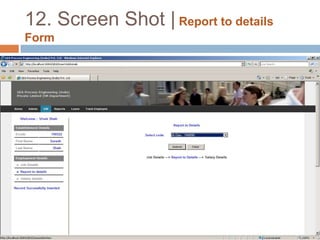 12. Screen Shot | Experience Details Form