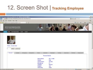 12. Screen Shot | Employment details Form