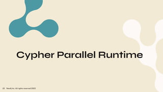 Cypher Parallel Runtime
Neo4j Inc. All rights reserved 2023
22
 