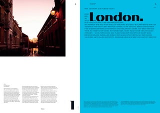 5
4
THE Stylemate
Issue No 03 | 2023
THE Stylemate
Issue No 03 | 2023
		 		
EINE
REI-
SE
WILL
GUT GEPLANT SEIN. UND DAS BRAUCHT ZEIT.
WO FAHREN WIR HIN? WAS WOLLEN WIR DORT MACHEN? WAS MÖCHTEN WIR UNS
ANSEHEN? WO GIBT’S DEN BESTEN KAFFEE, GUTE SNACKS, KÖSTLICHES ESSEN
UND AUSSERGEWÖHNLICHE DRINKS? JEMAND, DER ES LIEBT, AUF ERKUNDUNGS-
TOUR ZU GEHEN UND NEUES ZU ENTDECKEN, MUSS SICH DAVOR VIELE FRAGEN
STELLEN – AUCH, WENN MAN DAS PLANEN SELBST EIGENTLICH NICHT MAG:
DIESES ENDLOSE SCROLLEN DURCH INSTAGRAM UND TIKTOK AUF DER SUCHE
NACH DEN AKTUELLEN HOTSPOTS. DESHALB LIESS ICH MIR VON CHATGPT HELFEN:
London.
LIFE
HEY, CHATGPT. ICH FLIEGE NACH
HEY, CHATGPT! WIR SIND VIER TAGE IN LONDON UND ÜBERNACHTEN
IN RICHMOND. BITTE ERSTELLE EIN PROGRAMM FÜR UNS. WIR LIEBEN
GUTEN KAFFEE, MÖCHTEN EIN PAAR KUNSTINSTALLATIONEN SEHEN –
GERNE WAS AUSSERGEWÖHNLICHES. AUSSERDEM LIEBEN WIR BÜCHER,
MÄRKTE, COOLE FOTOSPOTS SOWIE GUTES ESSEN UND DRINKS. BITTE
KEINE ALLZU TOURISTISCHEN AKTIVITÄTEN EINPLANEN.
Und schon ging es los. ChatGPT erstellte für uns ein volles Programm. An Tag 1 macht
ihr das, an Tag 2 das. Ich habe ein paar Dinge noch verfeinert und Orte hinzugefügt, die
ich sehen möchte, damit nicht nur Aktivitäten in West-London dabei sind. Und dann
hatten wir es: unser perfektes Programm für vier Tage London.
WIR
ENTDECKEN
RICHMOND
Richmond liegt in einem idyllischen
Teil von London direkt an der Themse
und erinnert an die Motive, die wir von
Postkarten kennen: Menschen gehen mit
ihren Hunden spazieren, überall blühen
Blumen, charmante Cafés und traditionelle
Pubs laden zum Genießen und Verweilen
ein. Unser erster Tag beginnt mit einem
wunderschönen Spaziergang entlang
der Themse, bei dem wir den Reiz von
Richmond in vollen Zügen genießen. Das
Ziel? Brunch im Tide Tables – genau neben
dem Fluss.
Dieses bezaubernde Café ist für seinen
hervorragenden Kaffee und die gemütliche
Outdoor-Atmosphäre bekannt. Nicht nur
ChatGPT sprach eine klare Empfehlung
aus, auch meine Freundin aus London
erwähnte es. Beide hatten recht. Wir gönnen
uns flaumige Croissants, Sandwiches
und ausgezeichneten Kaffee – ein ganz
besonderes Erlebnis.
Unser nächster Stopp ist Richmond Green,
ein entzückender Park im Herzen des
Stadtteils und der perfekte Ort, um sich
nach einem Spaziergang durch Richmond
auszuruhen und Fotos zu machen. Viele
Fotos, den hier ist einfach alles so schön.
Bevor wir uns am Grün ein Plätzchen
suchen, machen wir einen Abstecher zur
bekannten Gelateria Danieli und holen uns
ein köstliches Eis: ein Traum!
Das Pitcher and Piano unweit des Flusses
ist unser abendlicher Kulinarik-Spot.
ChatGPT hatte ihn zwar nicht auf der
Liste, aber angesichts der eindrucksvollen
Kulisse am Flussufer entscheiden wir uns
spontan für einen Besuch, den wir nicht
bereuen sollten. Gastronomisch ist auch
das The Ivy im Zentrum von Richmond
zu erwähnen – eine echte Institution, die
nicht weit vom Fluss entfernt ist und die
man sich nicht entgehen lassen sollte.
1
TAG
Foto:
Unsplash
 