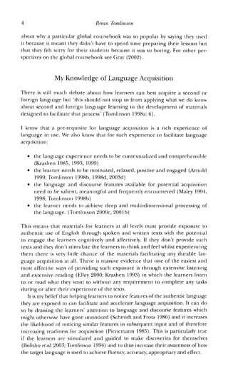 Language Appropriacy Examples English Language Learning Materials A Critical Review Brian Tomlinson | PDF