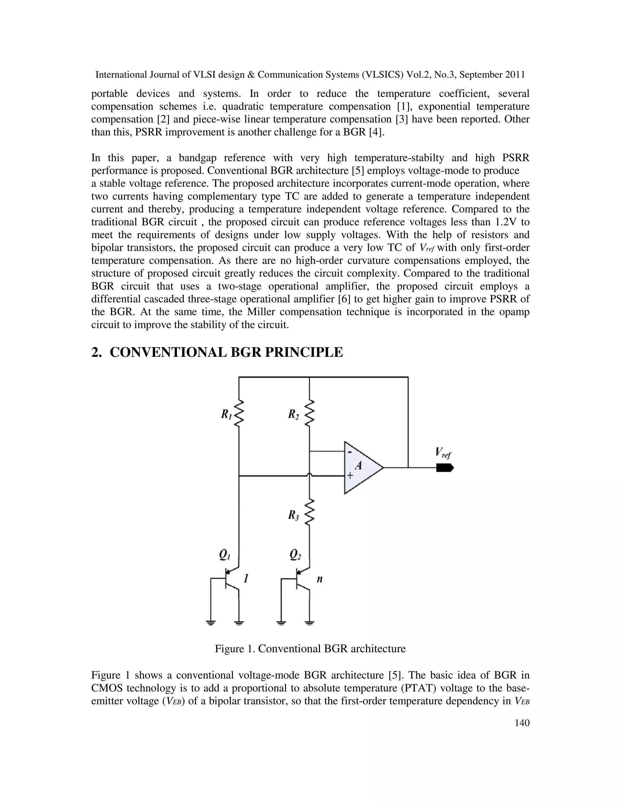 DESIGN OF A CMOS BANDGAP REFERENCE WITH LOWTEMPERATURE COEFFICIENT AND ...