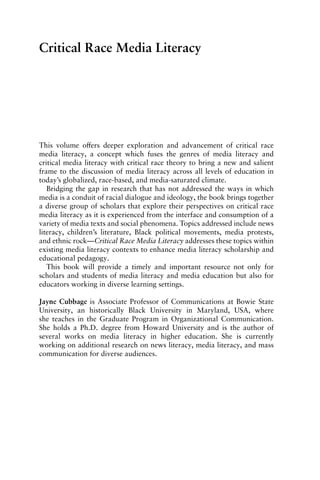 Critical Race Media Literacy Themes And Strategies For Media Education ...