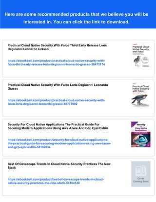 Practical Cloud Native Security With Falco Risk And Threat Detection ...