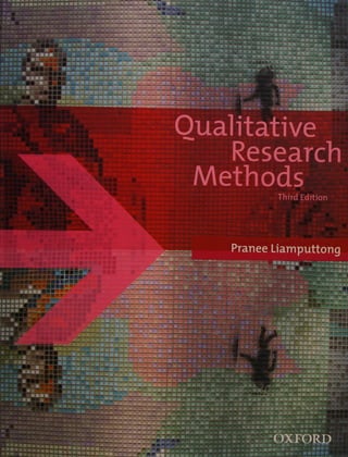 Qualitative Research Methods 3rd Edition Pranee Liamputtong | PDF
