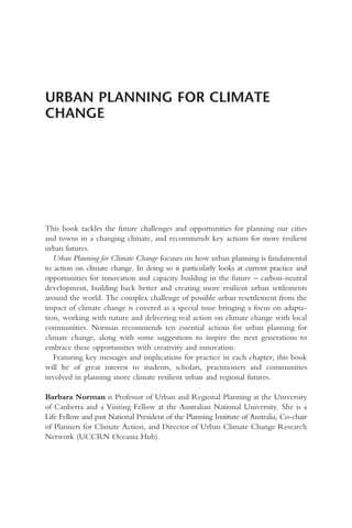 Urban Planning For Climate Change Barbara Norman | PDF