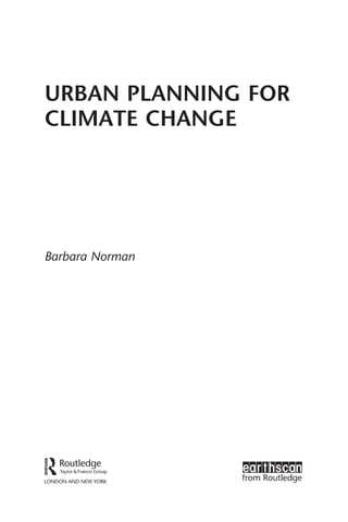 Urban Planning For Climate Change Barbara Norman | PDF