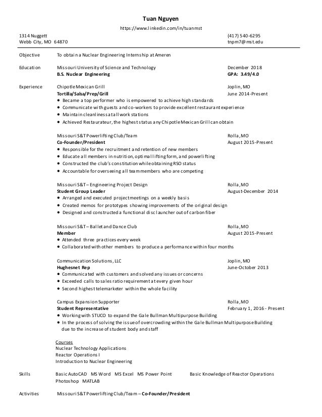 career fair resume