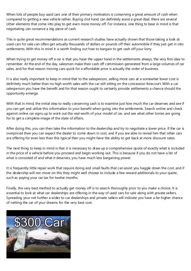 does buying a car with cash lower the price