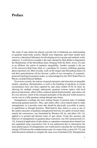 Entanglement In Spin Chains From Theory To Quantum Technology ...