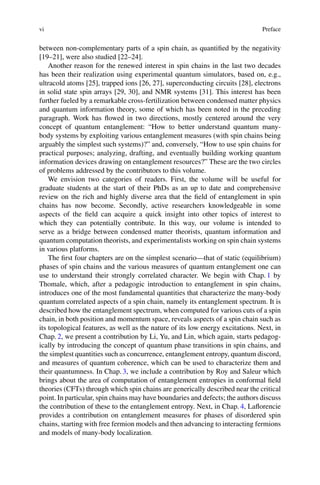 Entanglement In Spin Chains From Theory To Quantum Technology ...