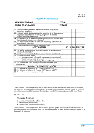 231
RIESGOS PSICOSOCIALES
 