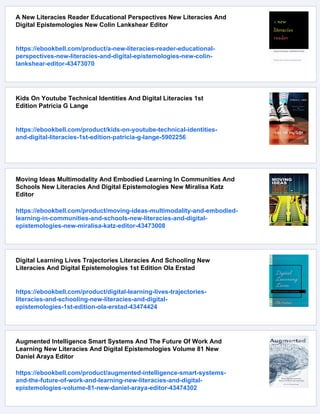 Digital Literacies And Interactive Media A Framework For Multimodal ...