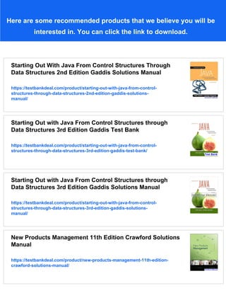 Starting Out With Java From Control Structures Through Data Structures ...