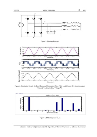 Utlization Cat Swarm Optimization Algorithm for Selected Harmonic ...