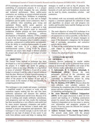 Earned Value Management for Design and Construction Project | PDF