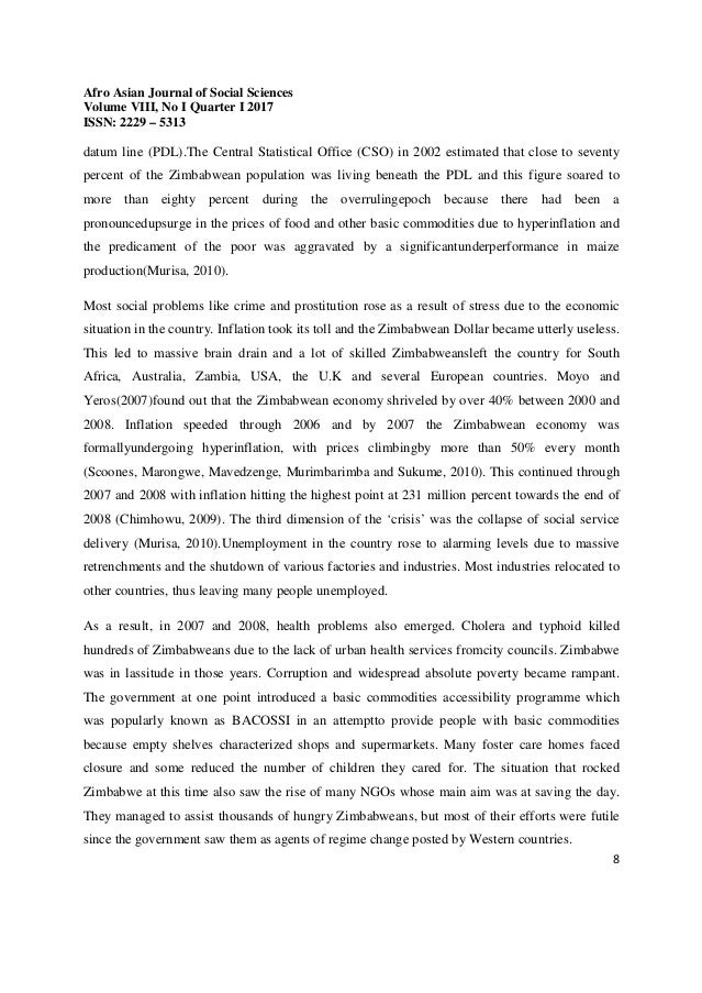 The Social Work Profession in Zimbabwe: A Critical Approach on the Po…