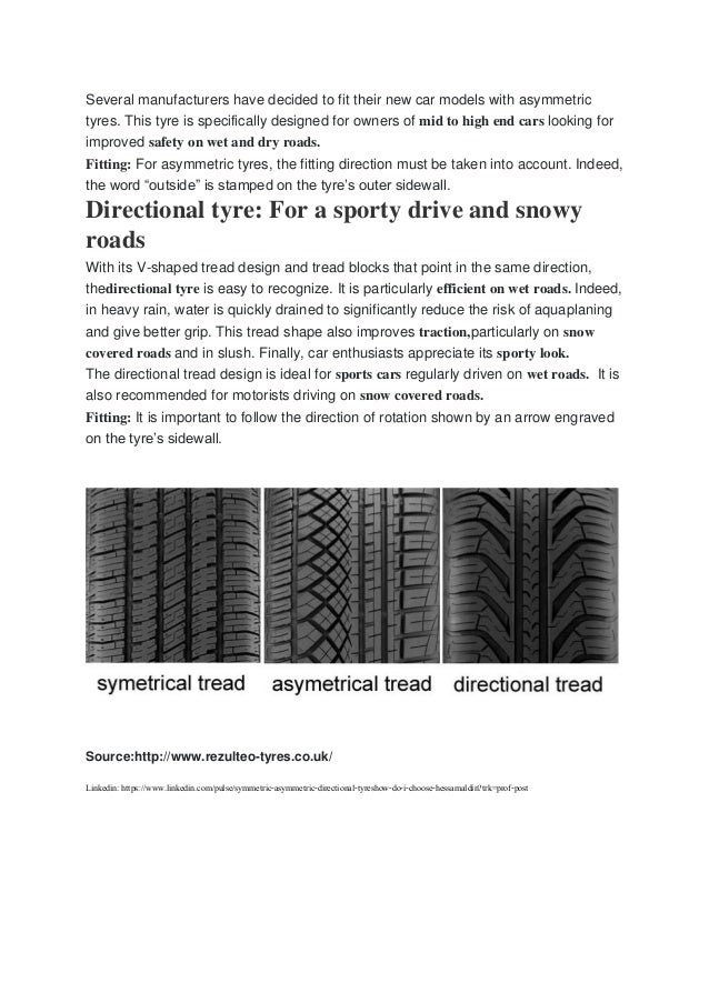 Symmetric, asymmetric, directional tyres...how do I choose the right