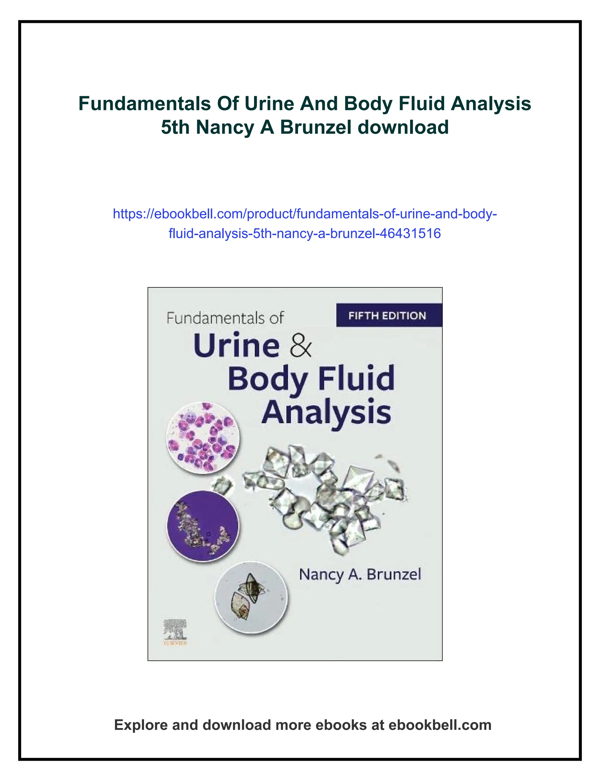 Fundamentals Of Urine And Body Fluid Analysis 5th Nancy A Brunzel | PDF